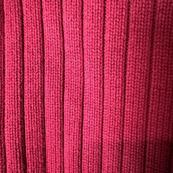 Abercrombie Fitch Women's Red Chunky Ribbed Mock Turtleneck Sweater Size Large - Picture 2 of 4